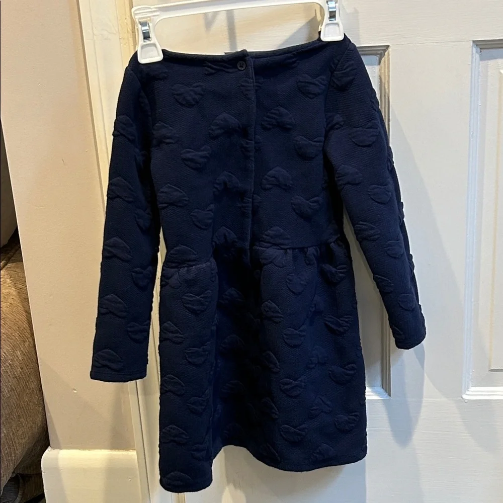 Carter's Deep Blue Heart Pattern Dress y.